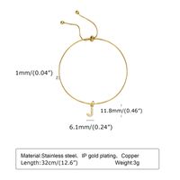 IG Style Letter Copper Plating Inlay Zircon Women's Anklet sku image 10