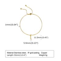 IG Style Letter Copper Plating Inlay Zircon Women's Anklet sku image 12