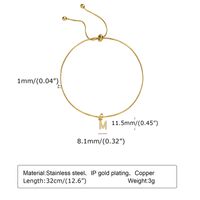 IG Style Letter Copper Plating Inlay Zircon Women's Anklet sku image 13