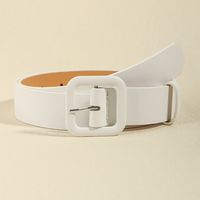 Vacation Modern Style Classic Style Solid Color Pu Leather Alloy Buckle Women's Leather Belts sku image 1