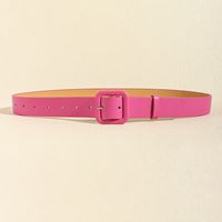 Vacation Modern Style Classic Style Solid Color Pu Leather Alloy Buckle Women's Leather Belts main image 6