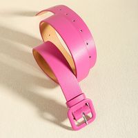 Vacation Modern Style Classic Style Solid Color Pu Leather Alloy Buckle Women's Leather Belts main image 7