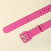 Vacation Modern Style Classic Style Solid Color Pu Leather Alloy Buckle Women's Leather Belts main image 5