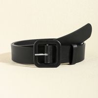 Vacation Modern Style Classic Style Solid Color Pu Leather Alloy Buckle Women's Leather Belts sku image 3