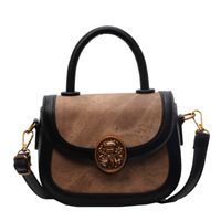 Women's Pu Solid Color Classic Style Sewing Thread Square Magnetic Buckle Shoulder Bag sku image 3
