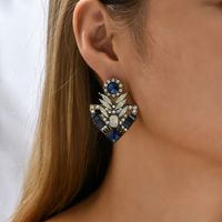 1 Pair Elegant Luxurious Korean Style Colorful Plating Metal Inlay Zinc Alloy Rhinestones Ear Studs main image 5