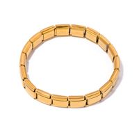 Simple Style Streetwear Solid Color Stainless Steel Plating 18k Gold Plated Bangle main image 4