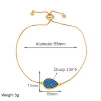 Simple Style Water Droplets Copper Plating Inlay Artificial Gemstones 18k Gold Plated Bracelets sku image 4