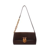 Femmes Faux Cuir Couleur Unie Style Vintage Carré Couvercle Rabattable Sac D'épaule sku image 5