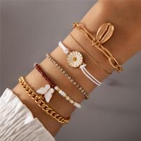 Fashion Simple Love Five-pointed Star Moon Combination Bracelet Six-piece Nhgy132568 sku image 23