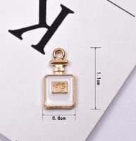 10 Pièces/paquet Style Simple Bouteille De Parfum Alliage Émail Bijoux Accessoires sku image 2