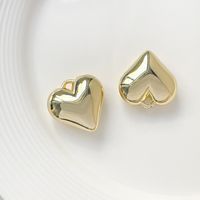 10 Pcs/package Simple Style Heart Shape Resin Plating Jewelry Accessories sku image 16