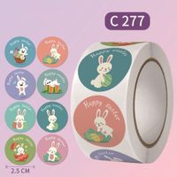 Rabbit Holiday Daily Copper Plate Sticker Cute Washi Tape sku image 1