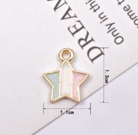 10 Pcs/package Simple Style National Flag Star Alloy Enamel Jewelry Accessories sku image 1