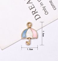 10 Pcs/package Simple Style Umbrella Alloy Enamel Jewelry Accessories sku image 4