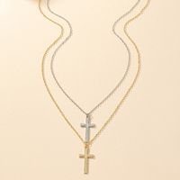 Retro Simple Style Cross Alloy Zinc Plating Women's Pendant Necklace main image 4