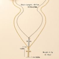 Retro Simple Style Cross Alloy Zinc Plating Women's Pendant Necklace main image 2