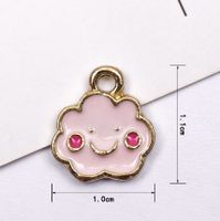 10 Pcs/package Cute Clouds Emoji Face Alloy Enamel Jewelry Accessories sku image 1