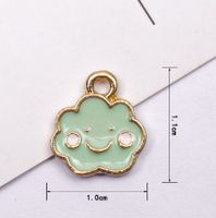 10 Pcs/package Cute Clouds Emoji Face Alloy Enamel Jewelry Accessories sku image 2