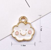 10 Pcs/package Cute Clouds Emoji Face Alloy Enamel Jewelry Accessories sku image 3