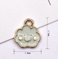 10 Pcs/package Cute Clouds Emoji Face Alloy Enamel Jewelry Accessories sku image 4