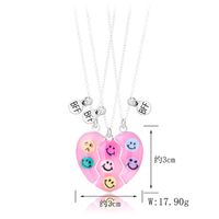 Wholesale Jewelry Casual Cute Heart Shape Smiley Face Alloy Appliques Pendant Necklace sku image 4