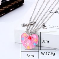 Wholesale Jewelry Casual Cute Heart Shape Smiley Face Alloy Appliques Pendant Necklace sku image 2