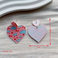 1 Pair Elegant Romantic Heart Shape Arylic Drop Earrings main image 2