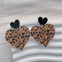 1 Pair Elegant Romantic Heart Shape Arylic Drop Earrings sku image 6