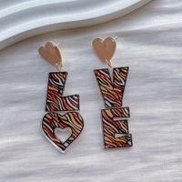 1 Pair Sweet Letter Rainbow Arylic Drop Earrings sku image 3