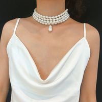 Elegant Geometric Artificial Pearl Women's Layered Necklaces main image 3