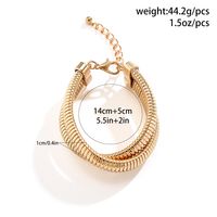 African Style Solid Color Copper Alloy Plating 18k Gold Plated Women's Jewelry Set main image 3