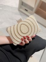 Women's Polyester Solid Color Classic Style Pearls Pillow Shape Lock Clasp Evening Bag main image 1
