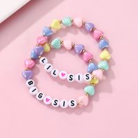 Casual Cute Romantic Letter Heart Shape Arylic Wholesale Bracelets main image 3