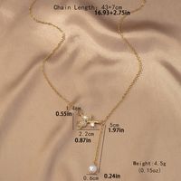 Elegant Einfacher Stil Rose Zinklegierung Perle Frau Halskette Mit Anhänger main image 2