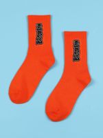 Unisex Casual Sports Letter Cotton Crew Socks A Pair sku image 15