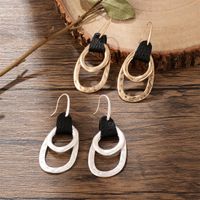 1 Pair Exaggerated Simple Style Circle Plating Alloy Copper Silver Plated Drop Earrings main image 9