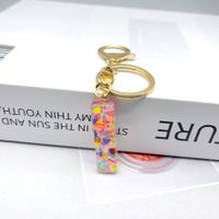 Luxurious Letter Colorful Arylic Unisex Bag Pendant Keychain sku image 9