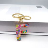 Luxurious Letter Colorful Arylic Unisex Bag Pendant Keychain sku image 6