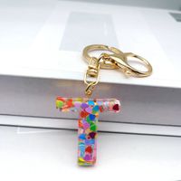 Luxurious Letter Colorful Arylic Unisex Bag Pendant Keychain sku image 20