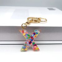 Luxurious Letter Colorful Arylic Unisex Bag Pendant Keychain sku image 24