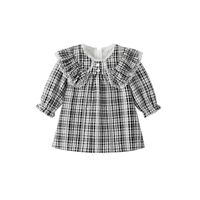 British Style Solid Color Cotton Girls Dresses main image 3
