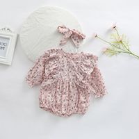 Cute Color Block Printing Cotton Baby Rompers main image 1