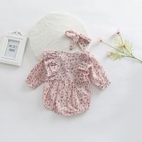 Cute Color Block Printing Cotton Baby Rompers main image 3