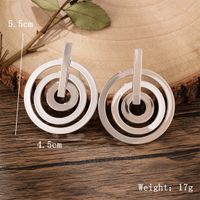 1 Pair Exaggerated Simple Style Circle Plating Alloy Copper Silver Plated Drop Earrings sku image 6