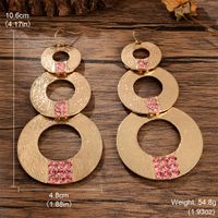 1 Pair Exaggerated Simple Style Circle Plating Alloy Copper Silver Plated Drop Earrings sku image 11