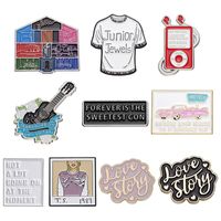 Funny Cartoon Letter Alloy Plating Unisex Brooches main image 1