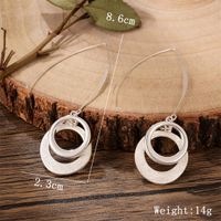 1 Pair Exaggerated Simple Style Circle Plating Alloy Copper Silver Plated Drop Earrings sku image 8