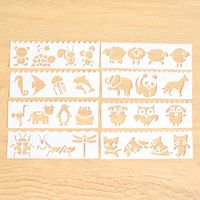 1 Set Solid Color Holiday Daily Pet Simple Style Painting Template sku image 2