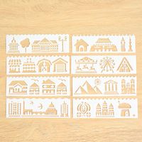 1 Set Solid Color Holiday Daily Pet Simple Style Painting Template sku image 4